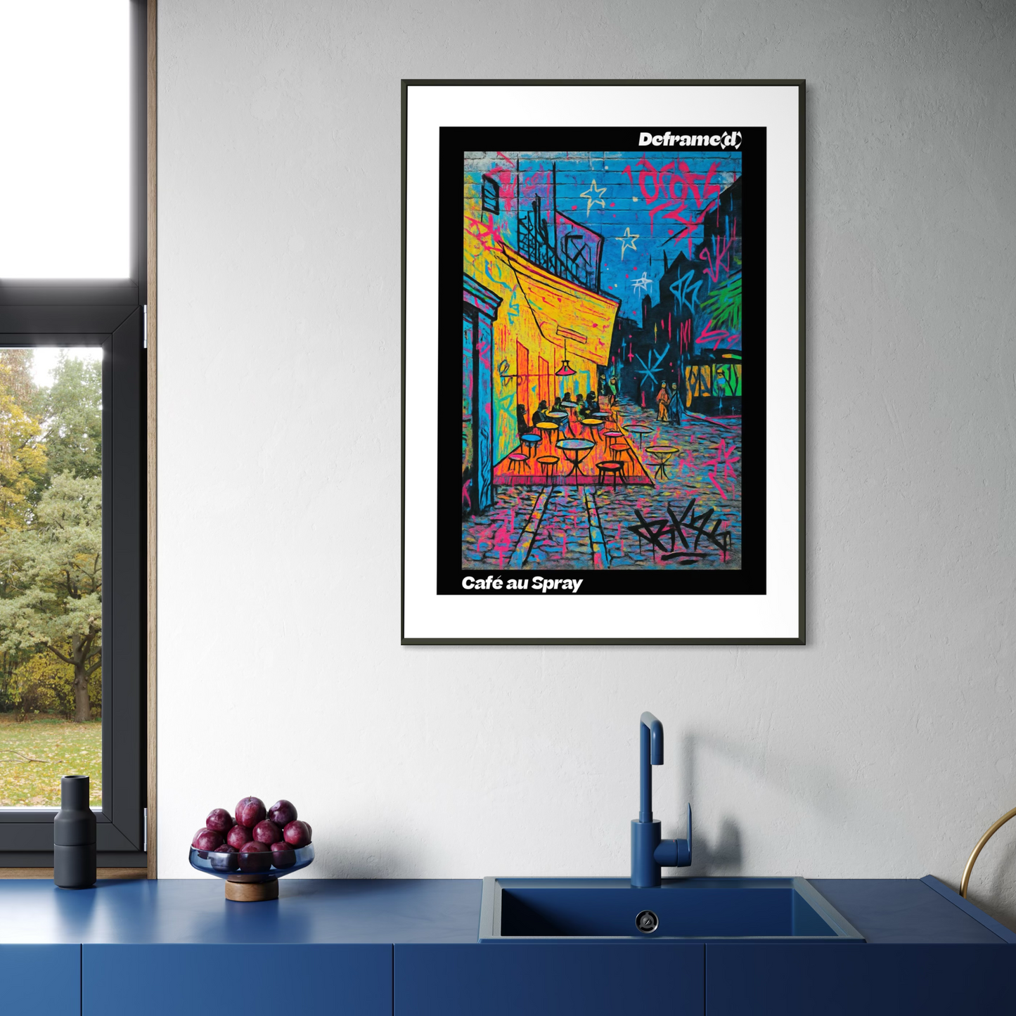 Café au Spray - Metal Framed Poster - Semi-Glossy