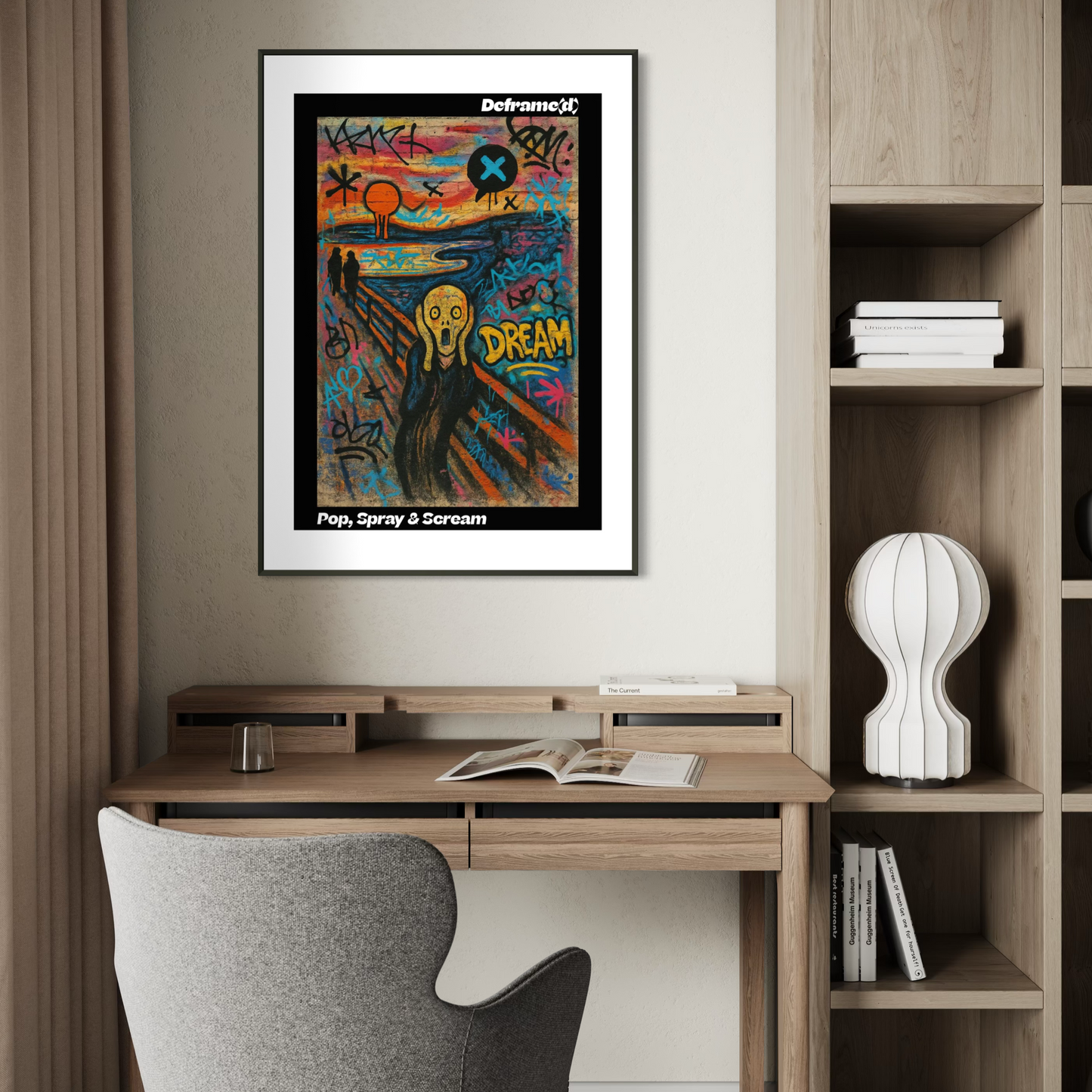 Pop, Spray & Scream - Wooden Framed Poster - Semi-Glossy